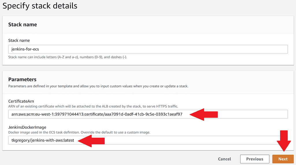 Create CloudFormation stack
