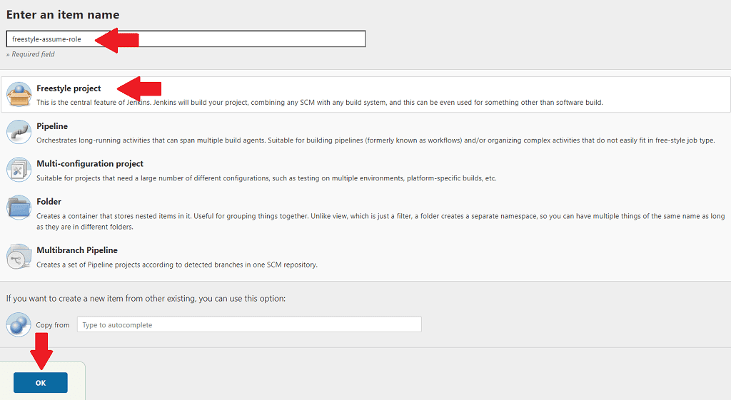 Create freestyle Jenkins project