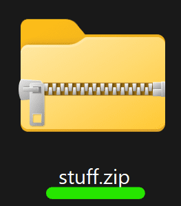 Resulting zip file