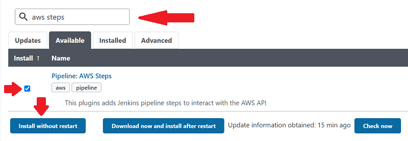 Install AWS Steps plugin