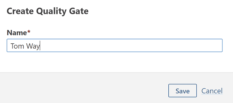 Create quality gate
